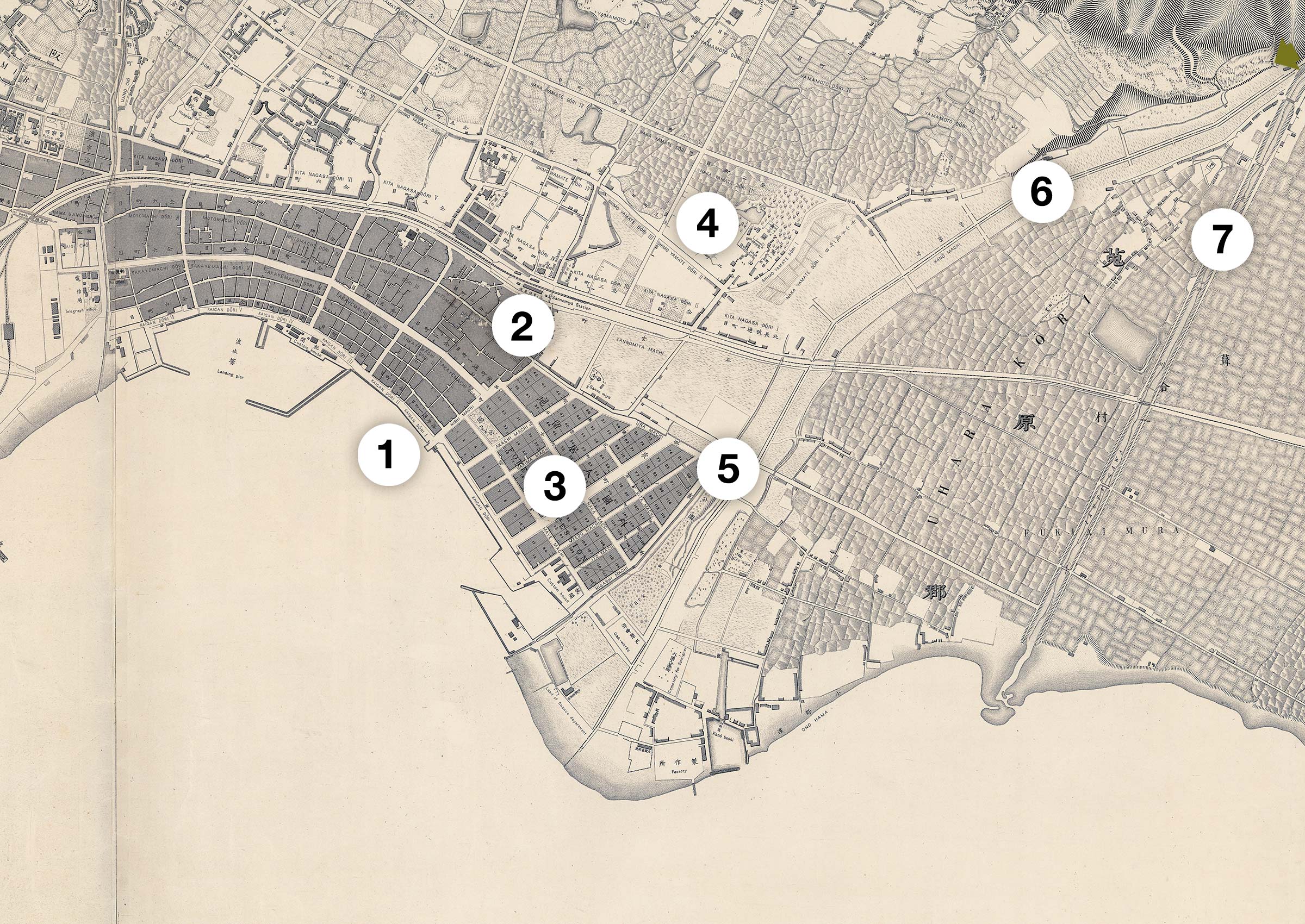 Old Photos Of Japan 山手からの眺め １８８０年代の神戸