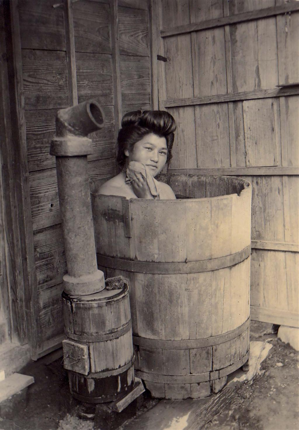 Japanese Woman in bath, 1900s