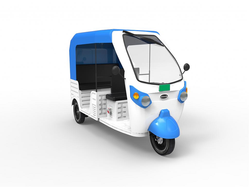 Electric auto rickshaw created by Indian Electric Vehicle manufacturer Oculus