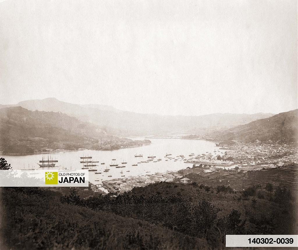 View on Nagasaki Harbor in the 1870s