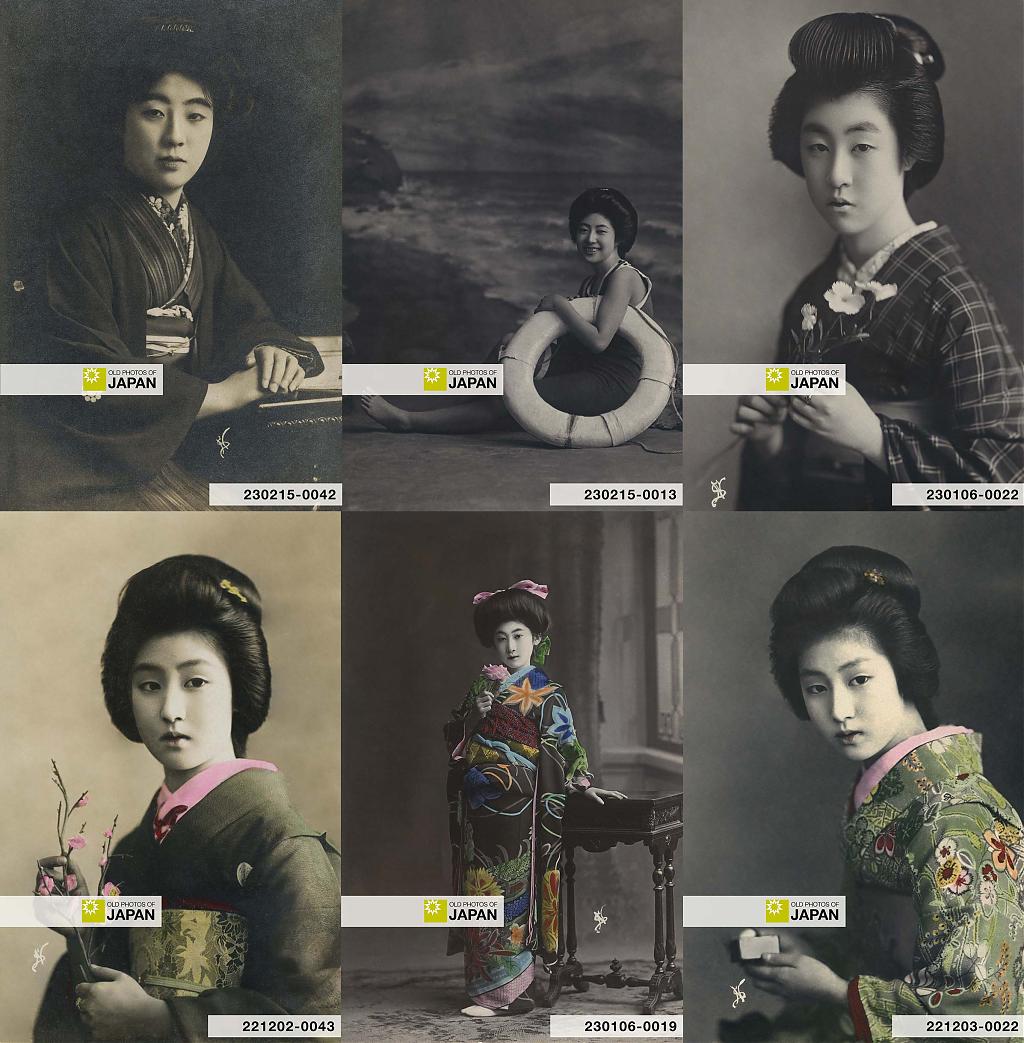 Bijin ehagaki by the Banshudo studio