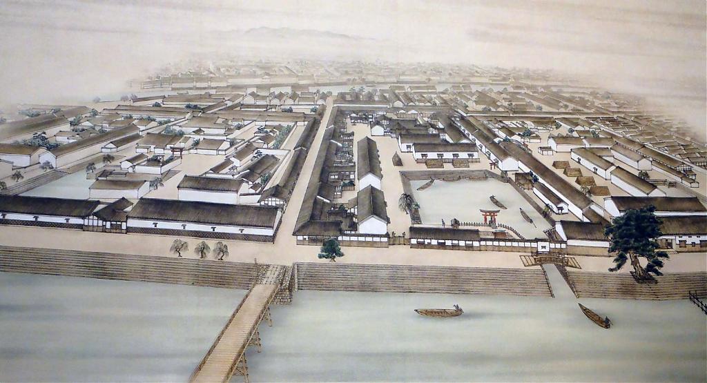 An artist's impression of kuroyashiki on Nakanoshima