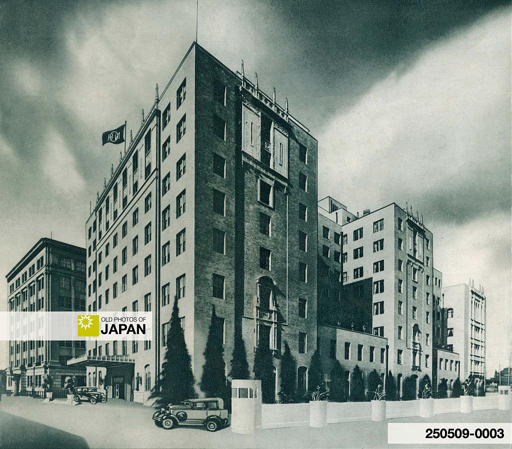Artist rendering of the New Osaka Hotel in 1935