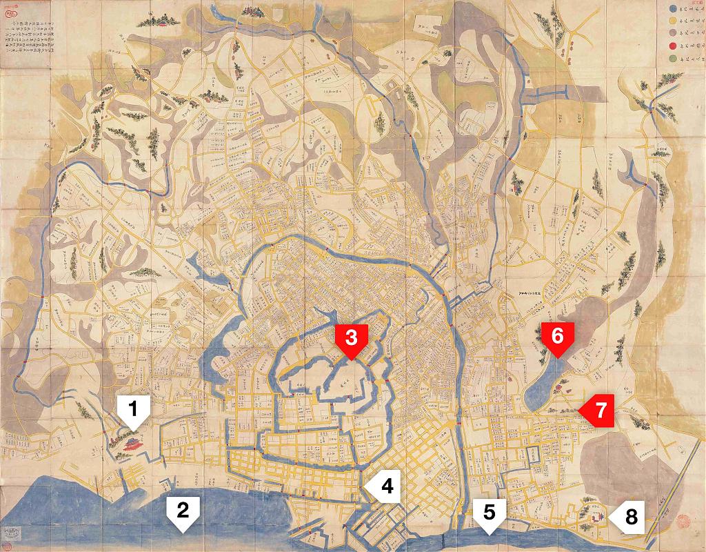 Map of Edo in 1644