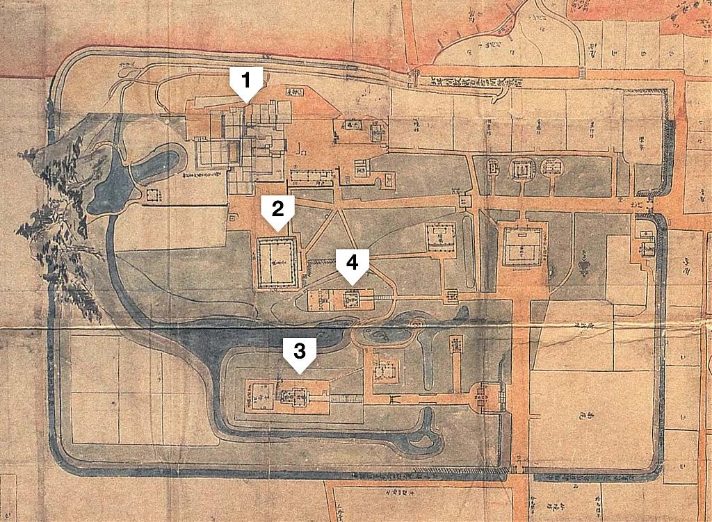 Map of Kita-in Temple in Kawagoe, 1841