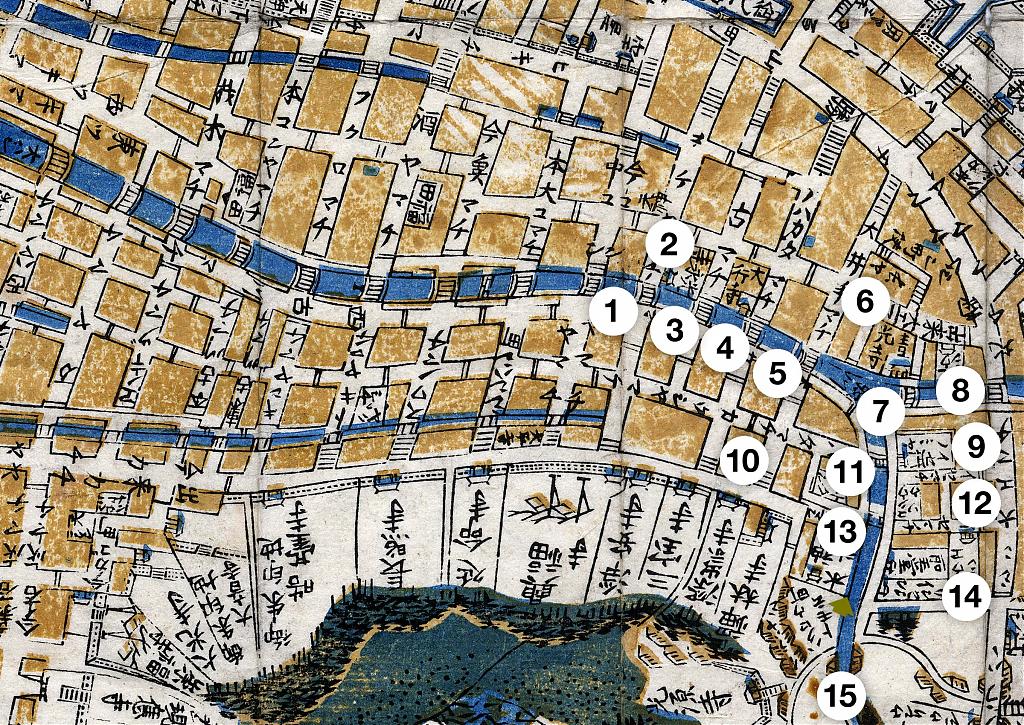 嘉永４年（１８５１年）の長崎の地図