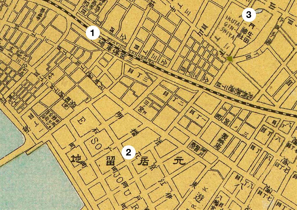 1902 (Meiji 35) Map of Kobe
