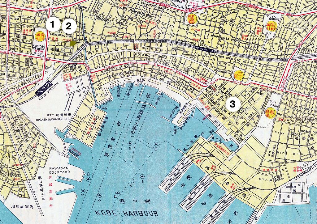 1929 Map of Kobe (70509-0003)