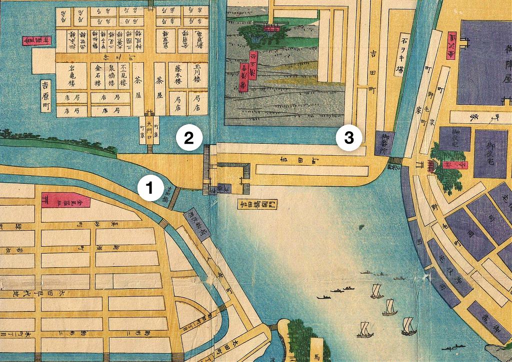 1868 (Keio 4) map of Yokohama