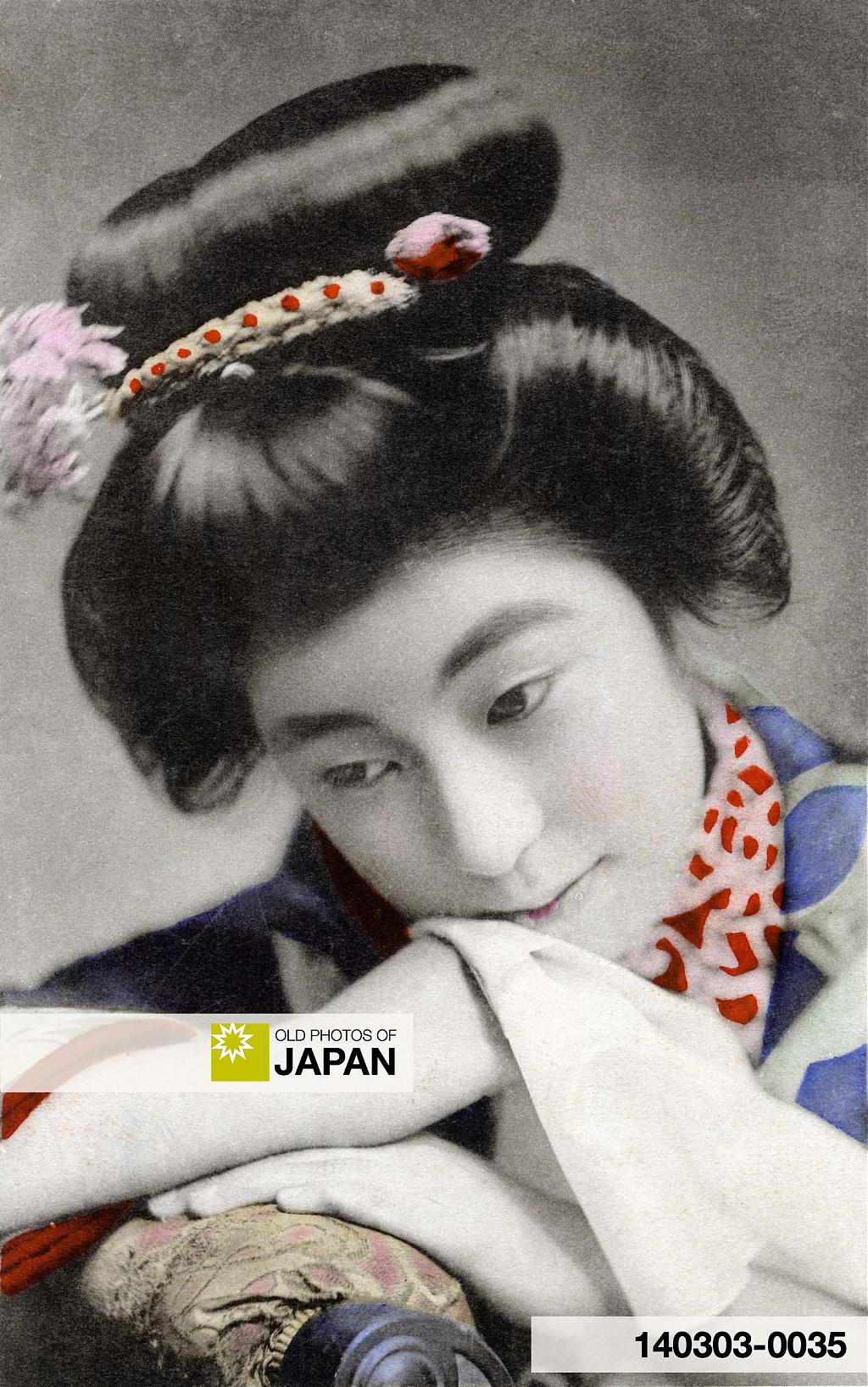 140303-0035 - Japanese Woman with Handkerchief, 1910s