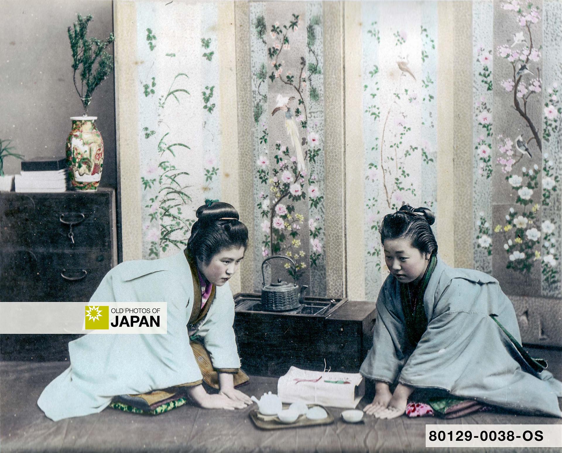 Two Japanese Women Greeting