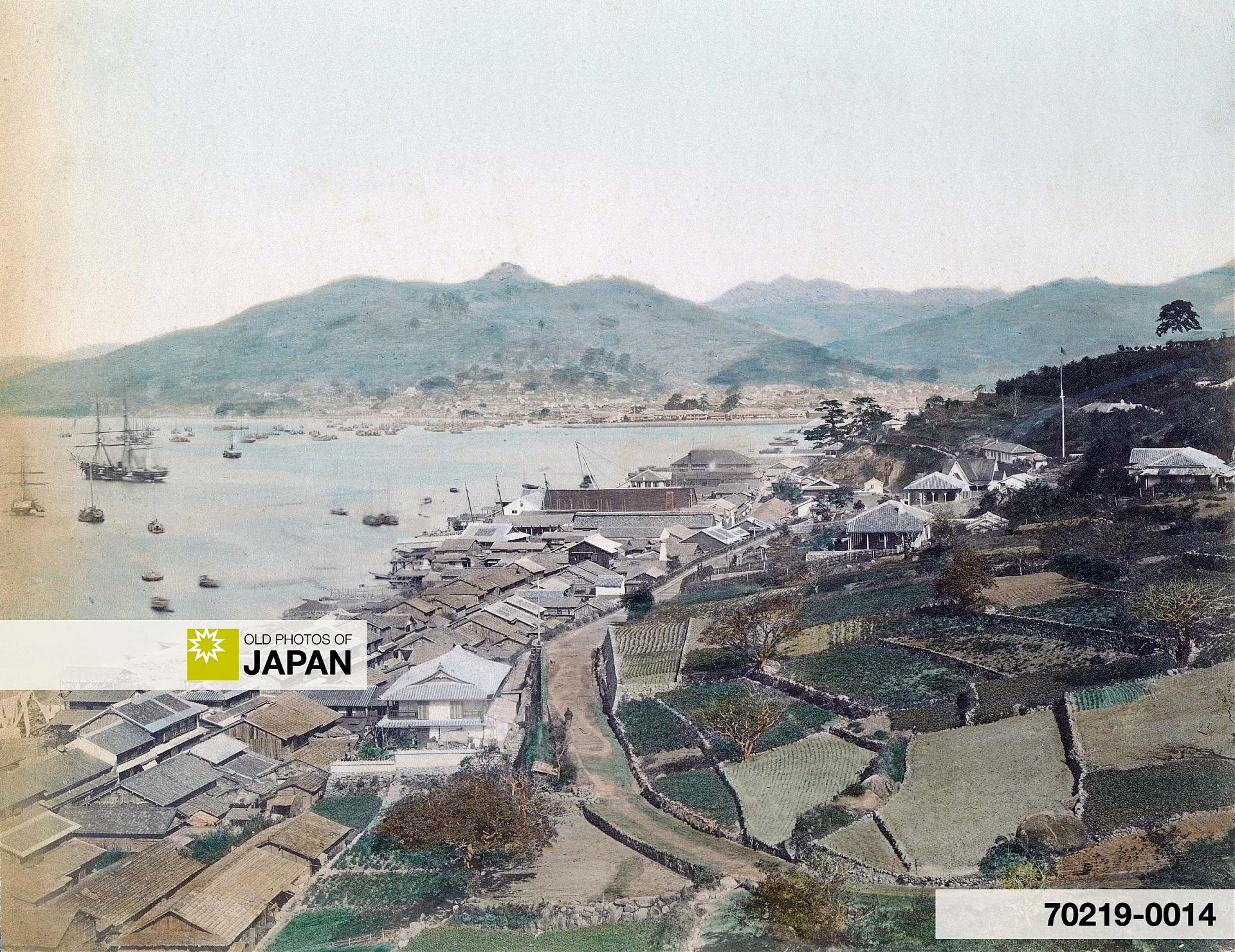 70219-0014 - View on Oura and Nagasaki Harbor
