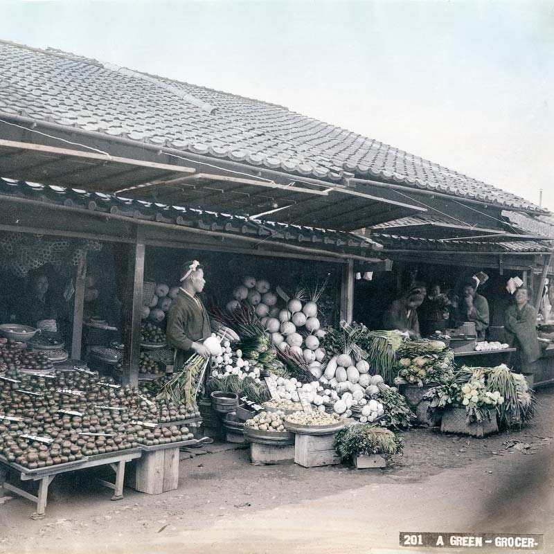 80115-0014 - Japanese Vegetable Store, 1890s