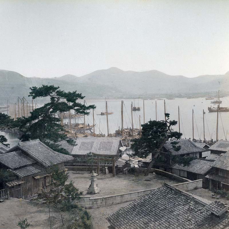 70208-0011 - View on Nagasaki Harbor, 1880s