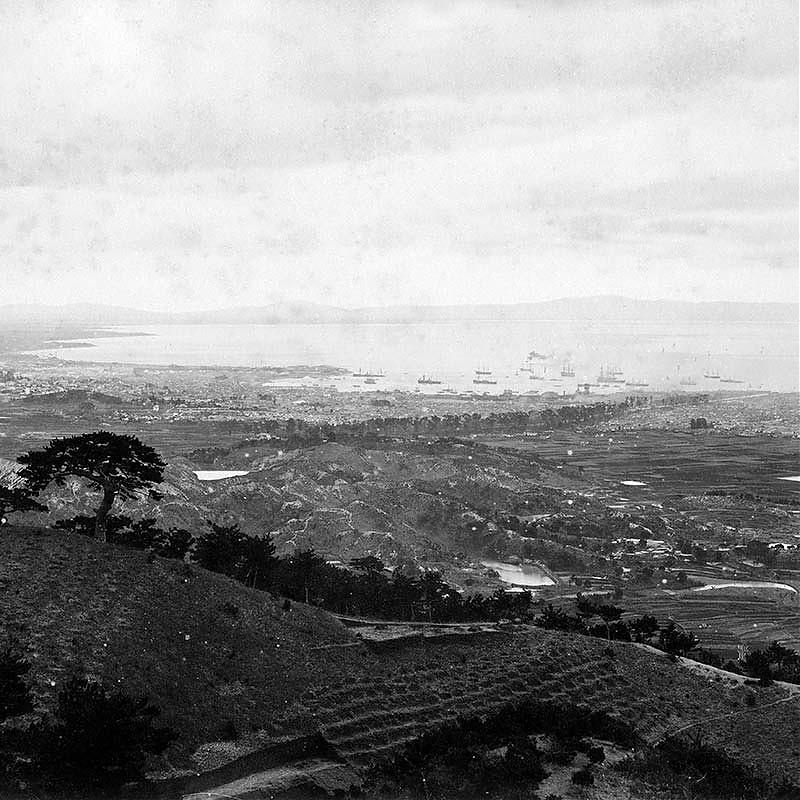 80421-0006 - View on Kobe from Mt. Takatori, 1870s