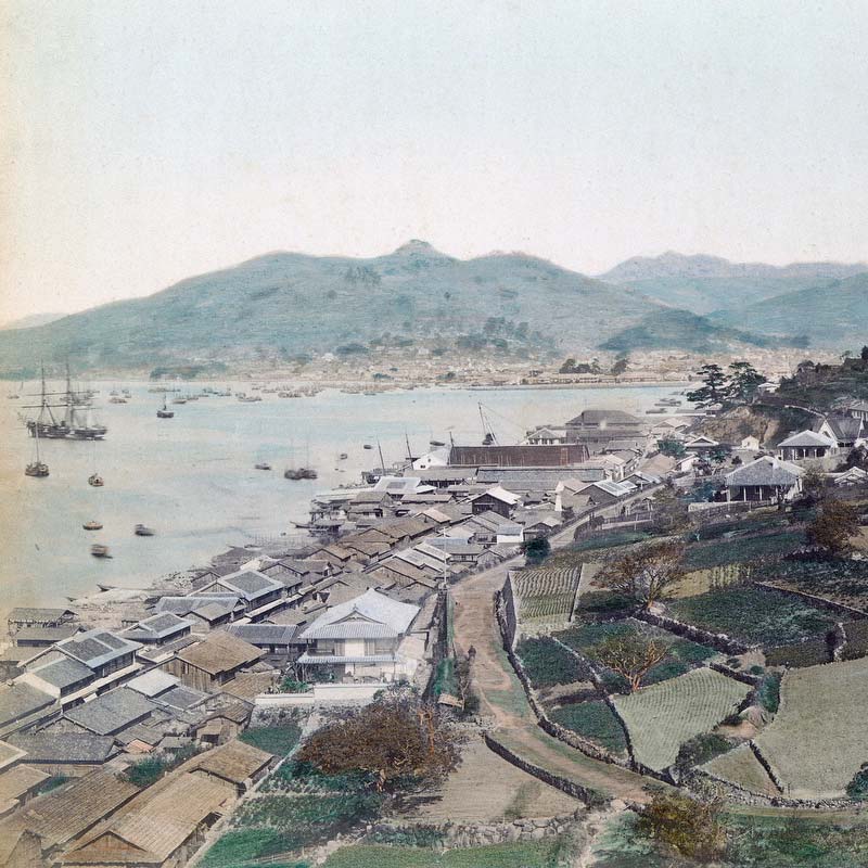 70219-0014 - View on Oura and Nagasaki Harbor